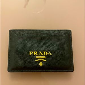 Prada leather card holder